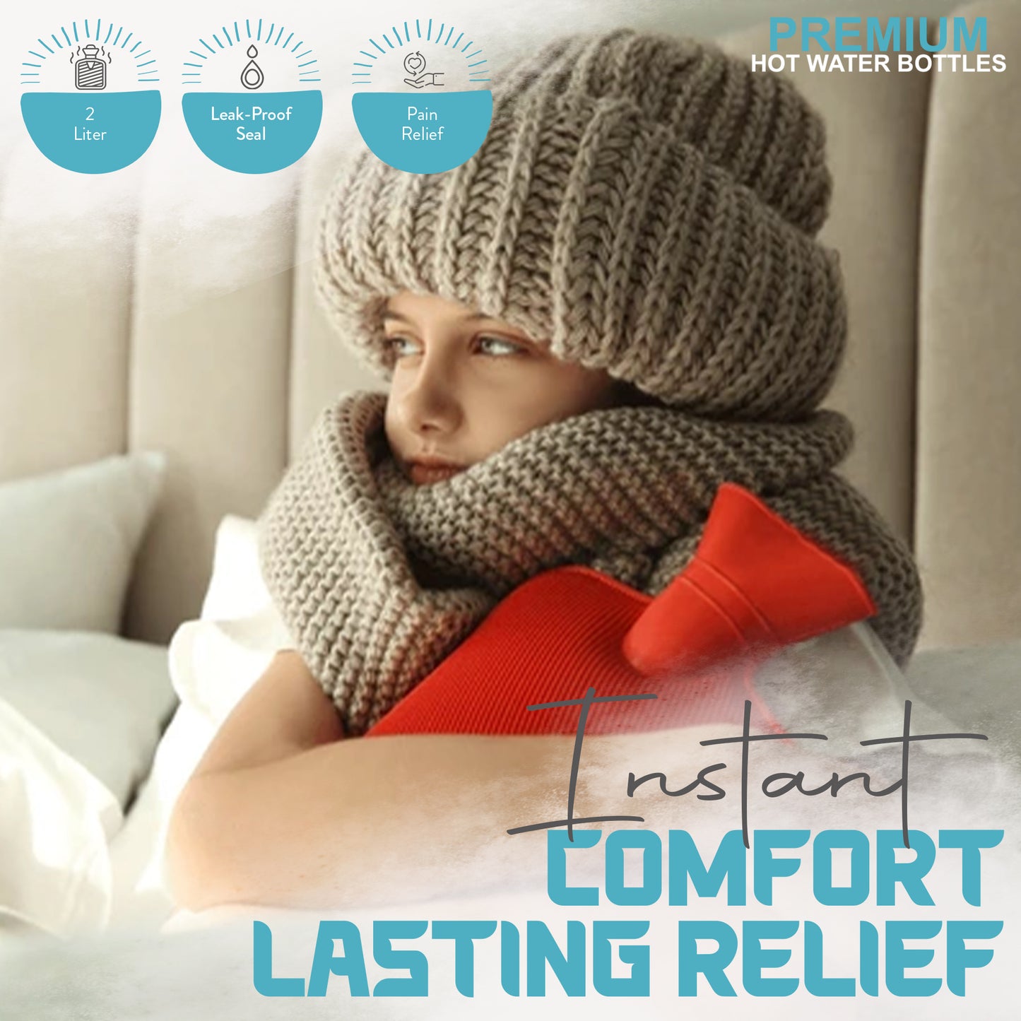 Generise 2-Litre Hot Water Bottle – Stay Warm & Save on Energy Costs