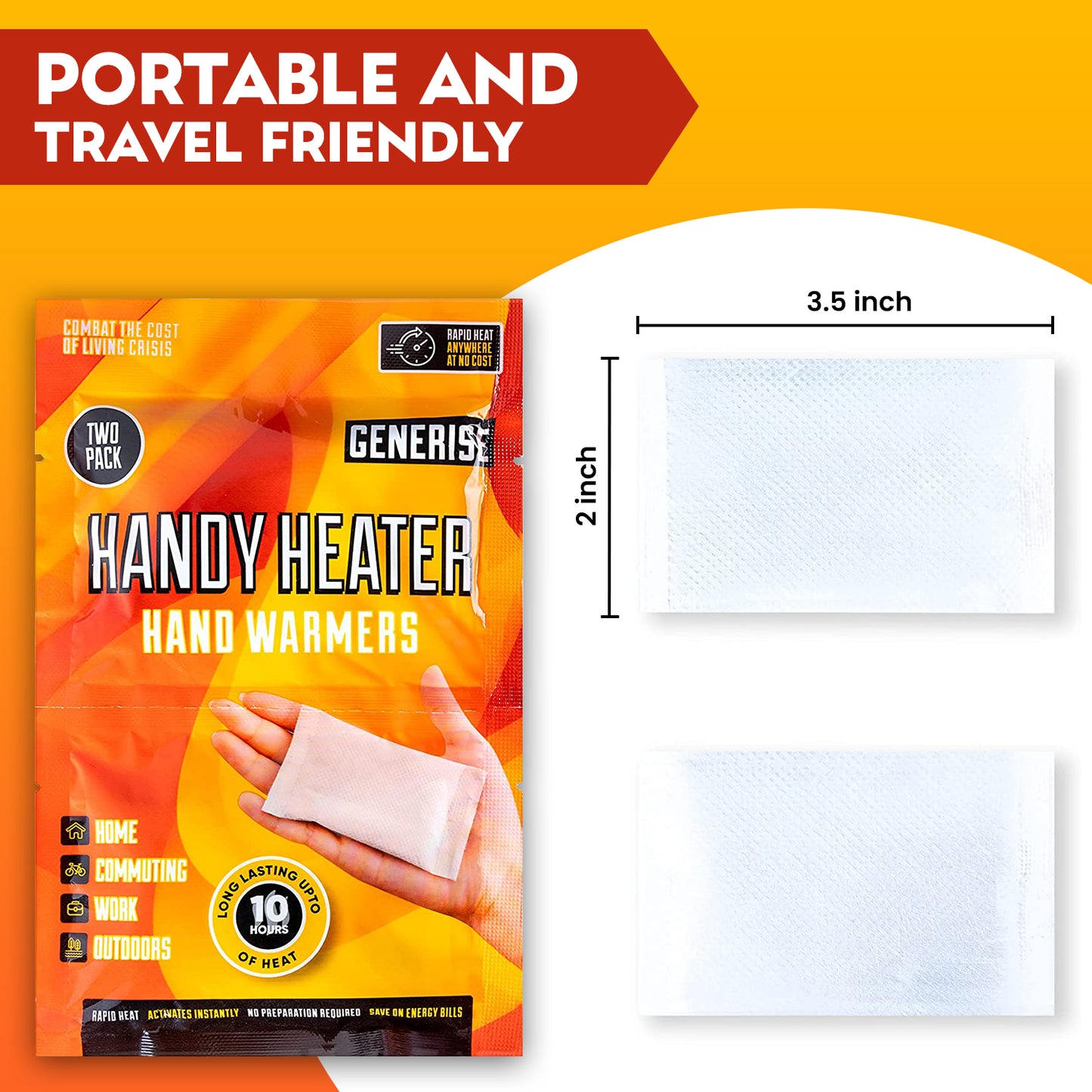 Generise 'Handy Heater' Hand Warmers - 2 Pack