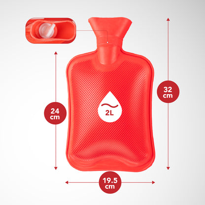 Generise 2-Litre Hot Water Bottle – Stay Warm & Save on Energy Costs - RANDOM COLOUR