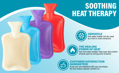 Generise 2-Litre Hot Water Bottle – Stay Warm & Save on Energy Costs - RANDOM COLOUR