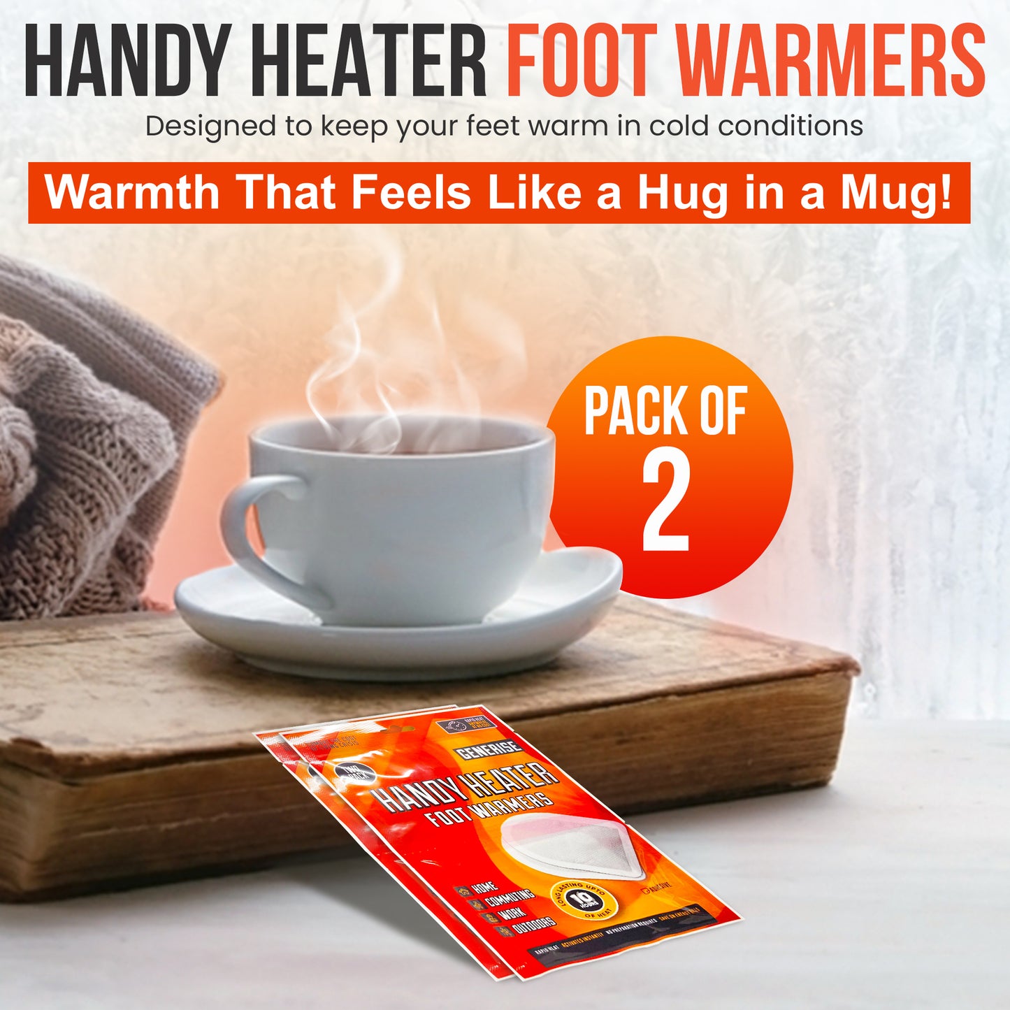 Generise 'Handy Heater' Foot Warmers - 2 Pack