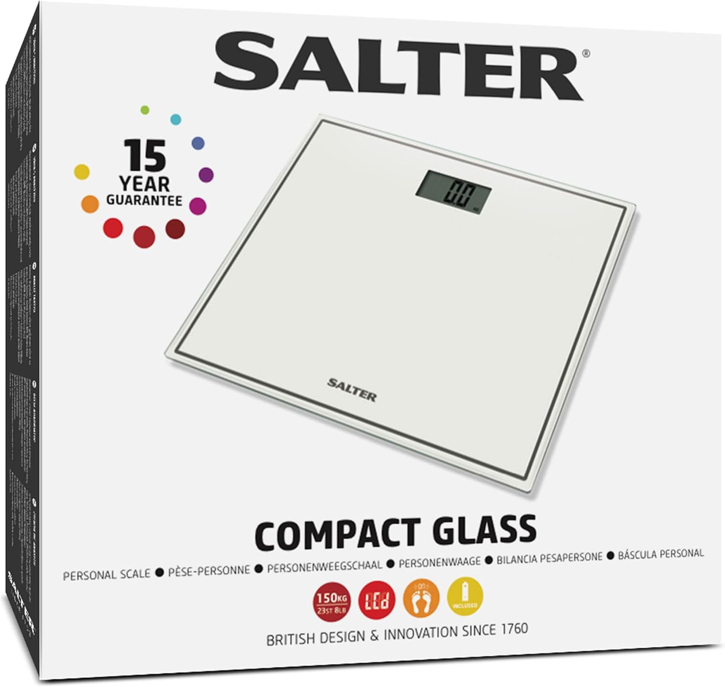 Salter 9207 WH3R Digital Bathroom Scales (White)