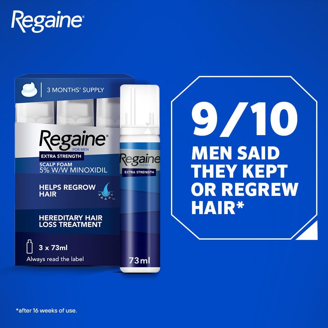 Regaine For Men Hair Regrowth Foam 3 x 73ml