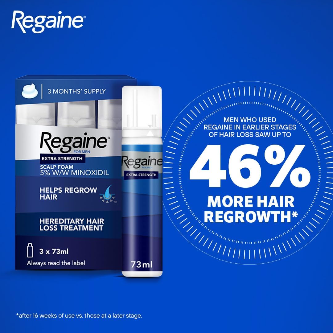 Regaine For Men Hair Regrowth Foam 3 x 73ml