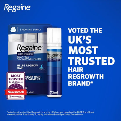 Regaine For Men Hair Regrowth Foam 3 x 73ml