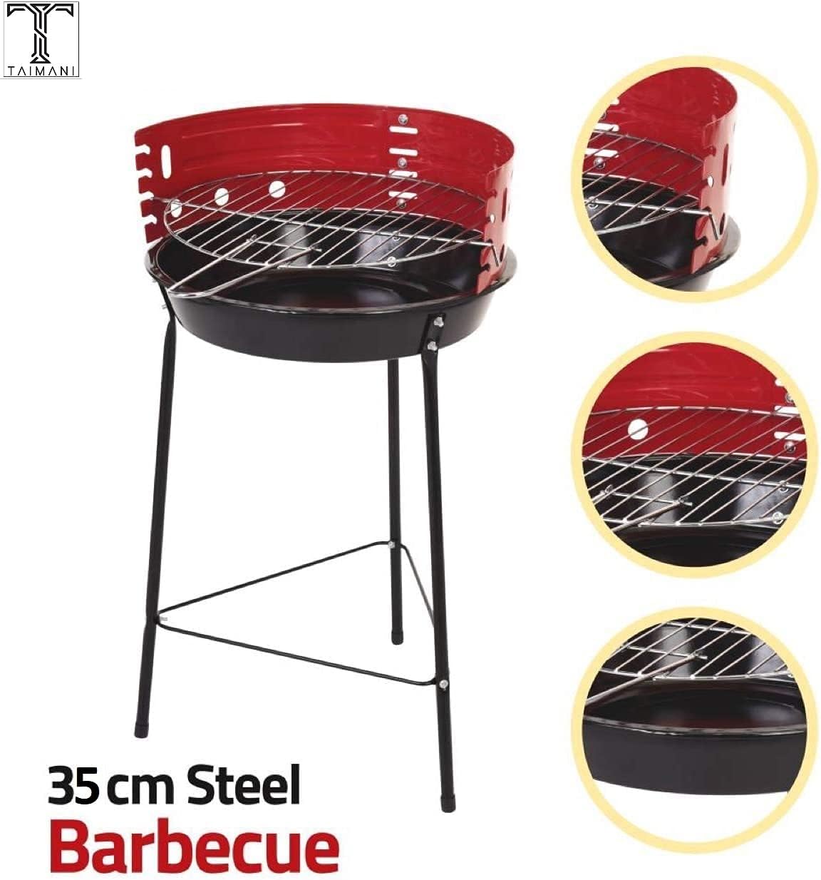 Generise Portable Round Chargrill BBQ Grill Set