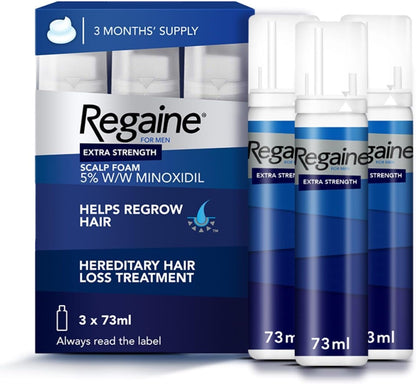 Regaine For Men Hair Regrowth Foam 3 x 73ml