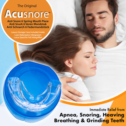 The Original Acusnore Anti-Snore 6 Spring Mouthpiece Guard with Storage Case