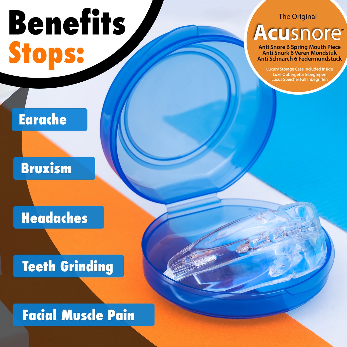 Acusnore 3-Piece Anti-Snore Kit – Complete Natural Snoring Solution