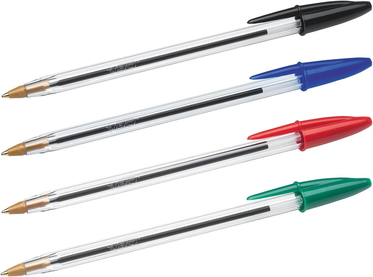 BIC Cristal Original Ballpoint Pens Medium Point (1.0 mm) Assorted Colours, Pouch of 20+7 (303914)