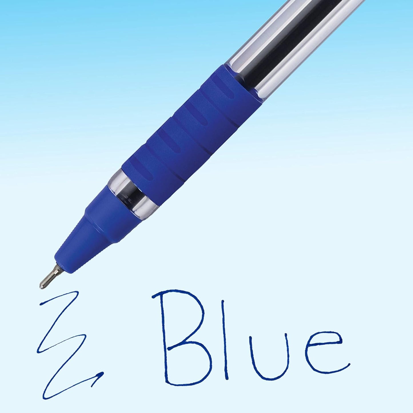 Paper Mate Ballpoint Pens Comfort Grip Fine Point (0.7mm) Blue 50 Count