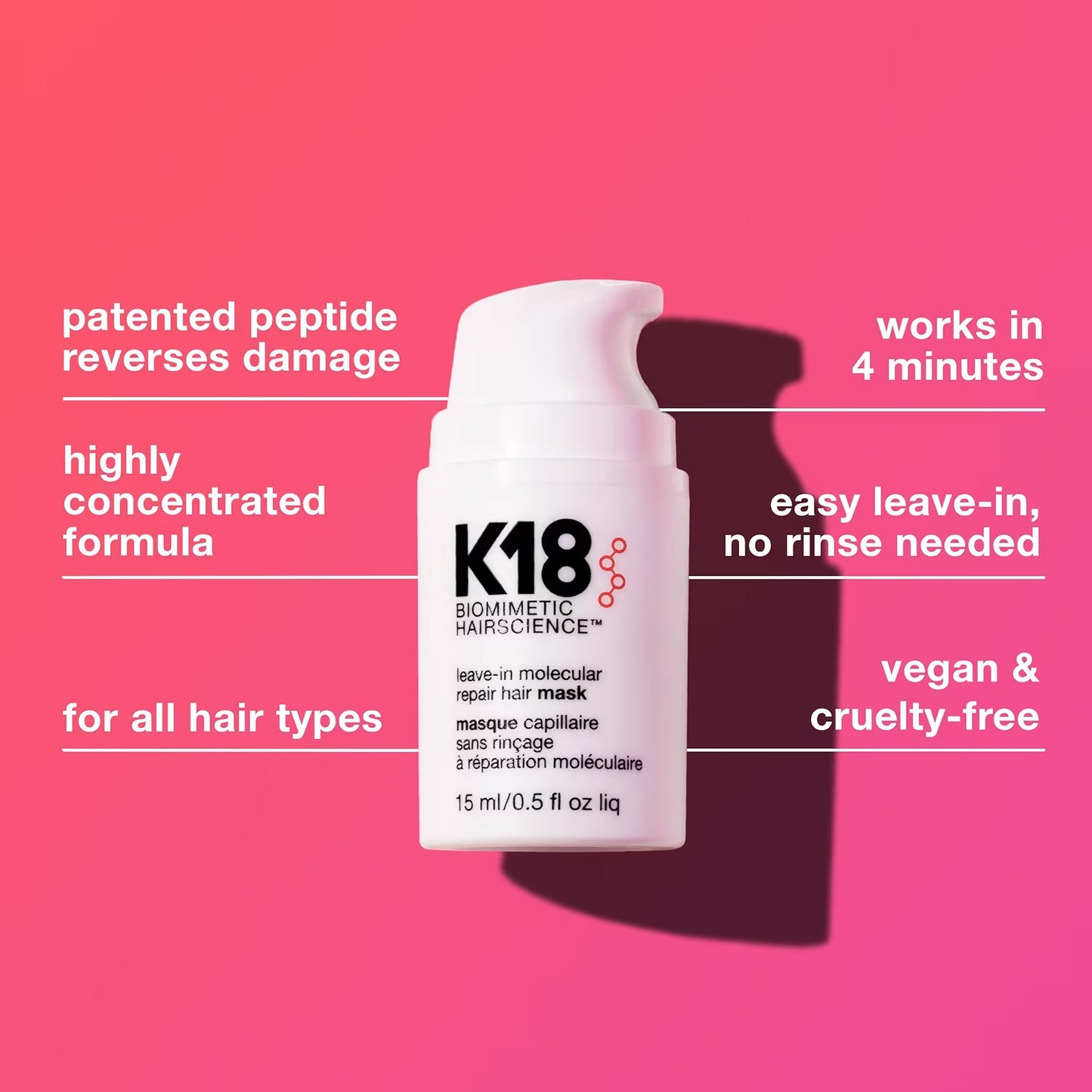 K18 Biomimetic Hairscience Leave-In Molecular Repair Hair Mask