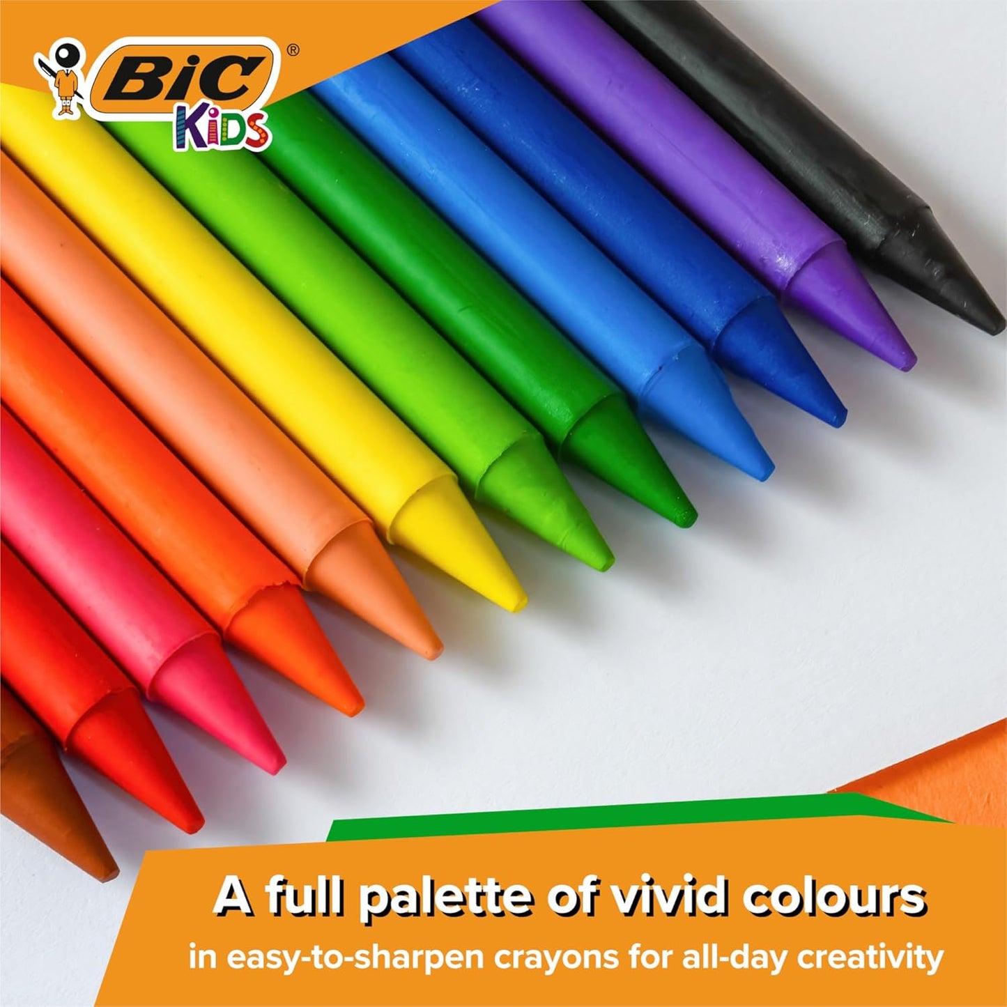 BIC Kids Plastidecor Crayons Assorted Colours - Wallet of 24