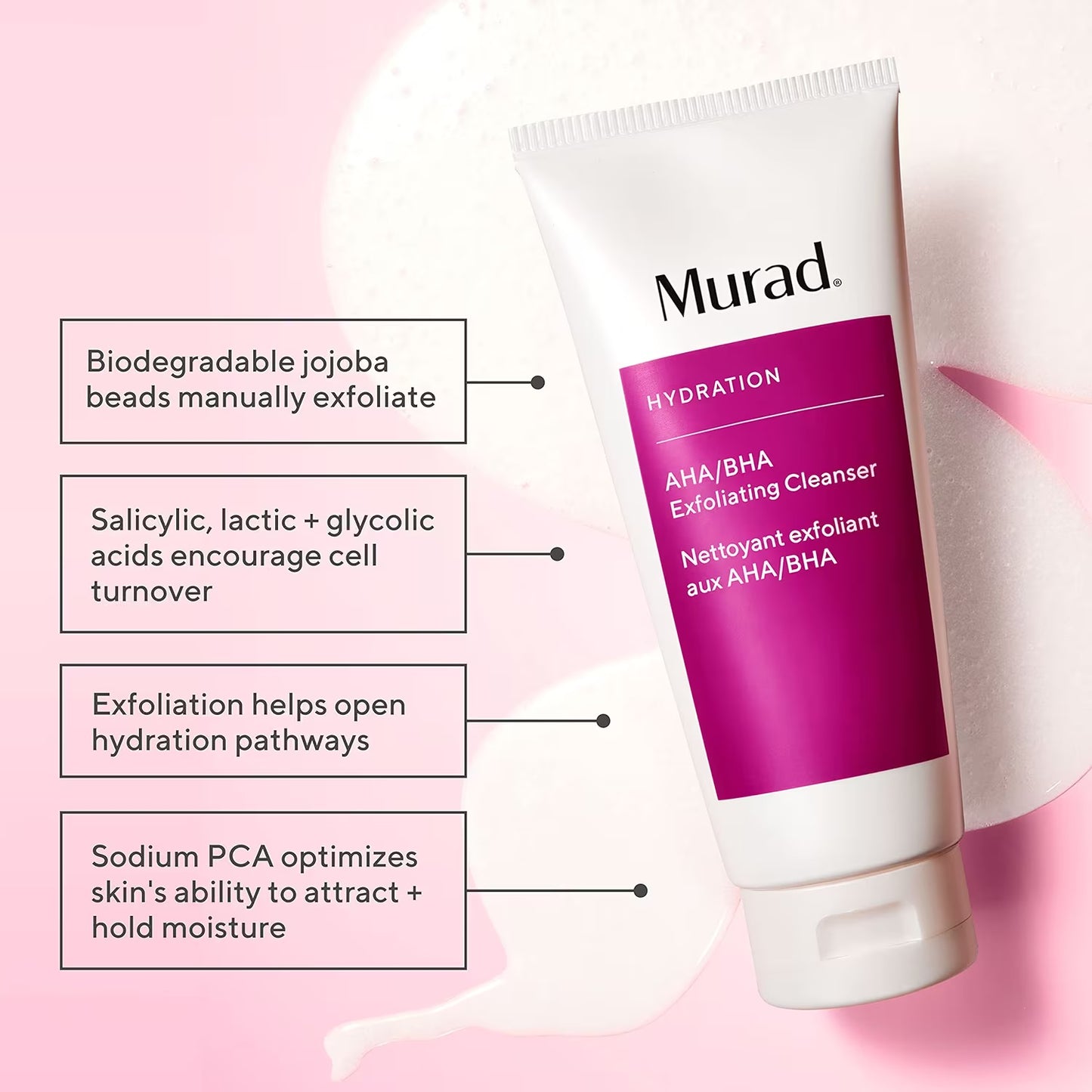 Murad Hydrate Trial Kit 3pc (60ml Exfoliating Cleanser, 15ml Moisture & 10ml Multi Vitamin Oil)