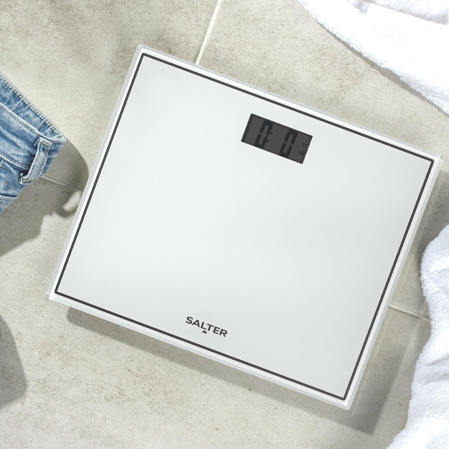 Salter 9207 WH3R Digital Bathroom Scales (White)