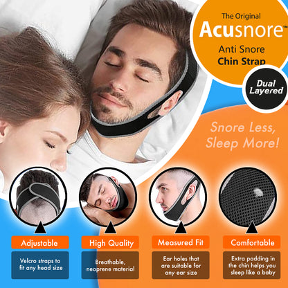 Acusnore Anti-Snore Chin Strap – Your Key to Quieter, Restful Sleep