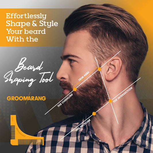 Groomarang Beard Shaping & Styling Template Comb