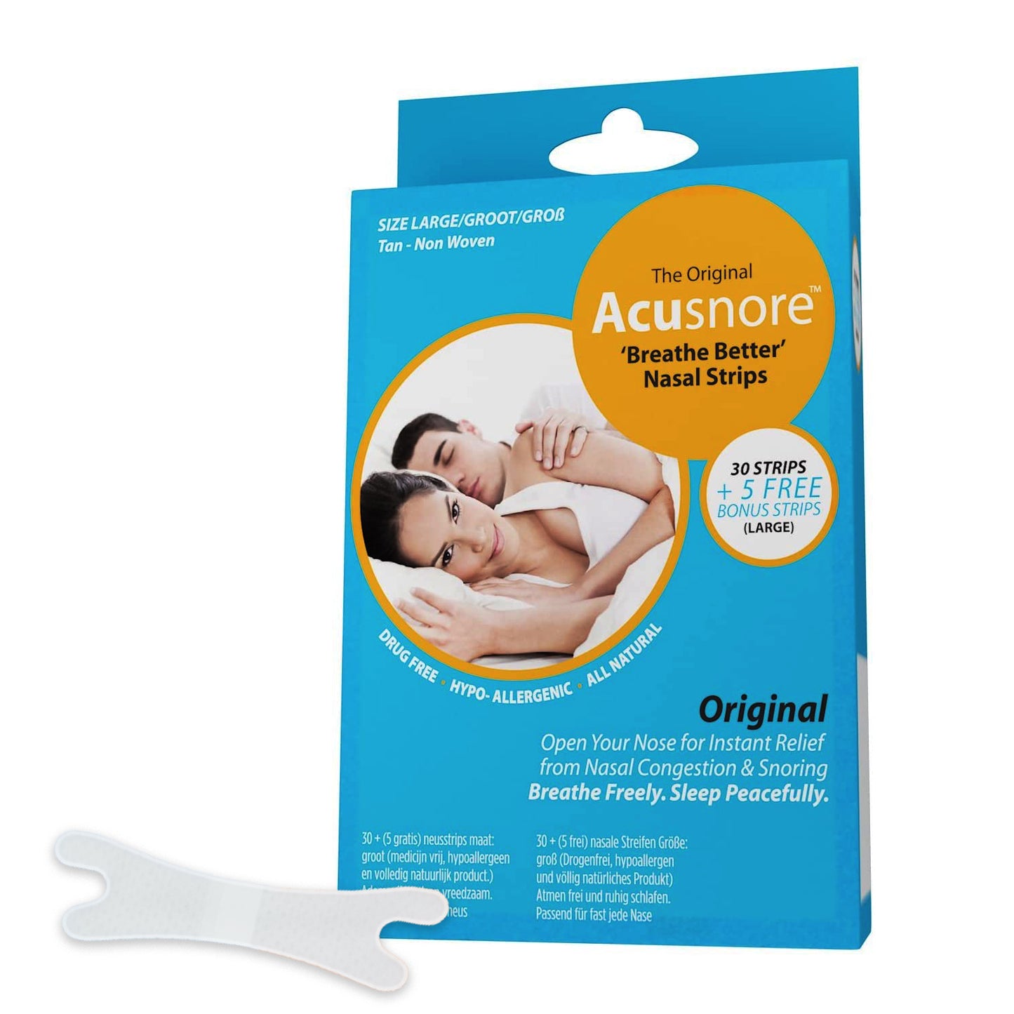 The Original Acusnore 'Breathe Better' Nasal Strips