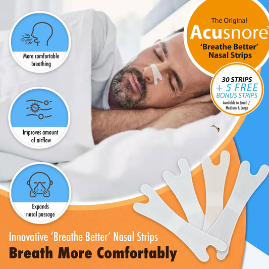 The Original Acusnore 'Breathe Better' Nasal Strips