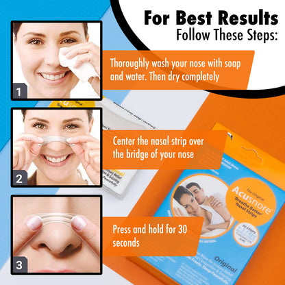 The Original Acusnore 'Breathe Better' Nasal Strips