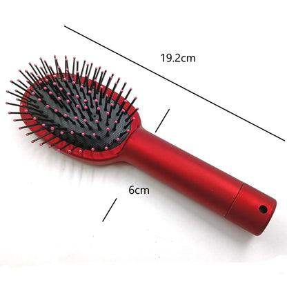 Generise 'Secret Stash'  Red Hairbrush - Rubberised Handle