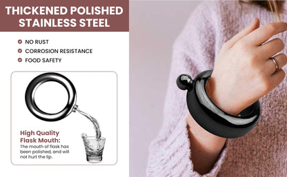 Generise 'Secret Stash' Stainless Steel Bangle Drink Flask