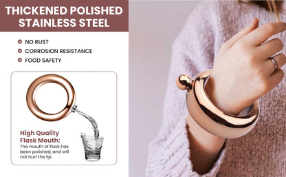 Generise 'Secret Stash' Stainless Steel Bangle Drink Flask