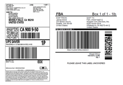 SEND TO AMAZON PER COURIER/FBA SHIPPING LABELLING FEE