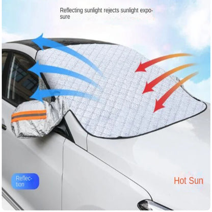 Generise 'PLUS' 9 Magnet All Seasons 4 in 1 WINTER, SUMMER, AUTUMN, SPRING Windscreen and Wing Mirror Car Cover and Summer Sunshade