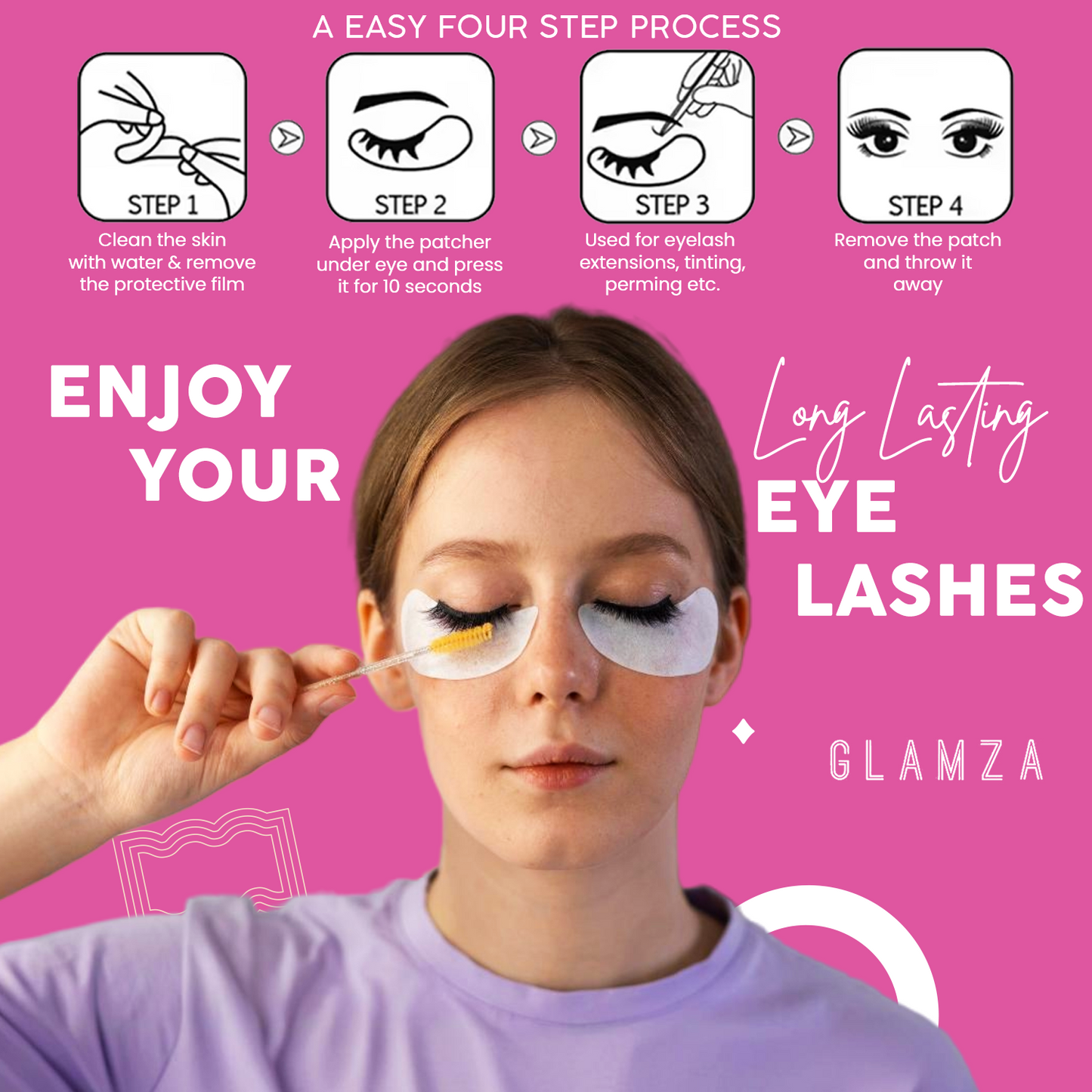 Glamza Eyelash Extension Gel Patches