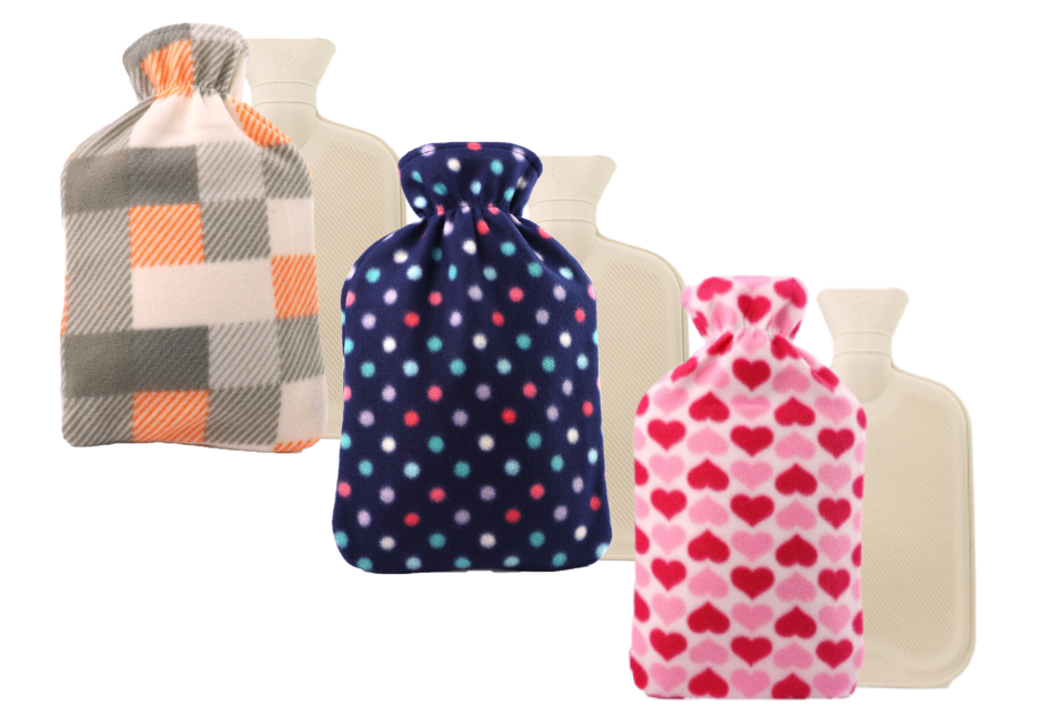 Generise 2 Litre Hot Water Bottle with Fleece Cover