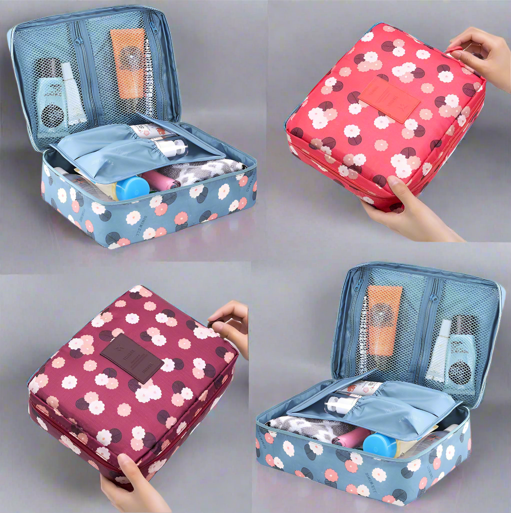 Glamza Polka Make Up Storage Bag and Travel Bag