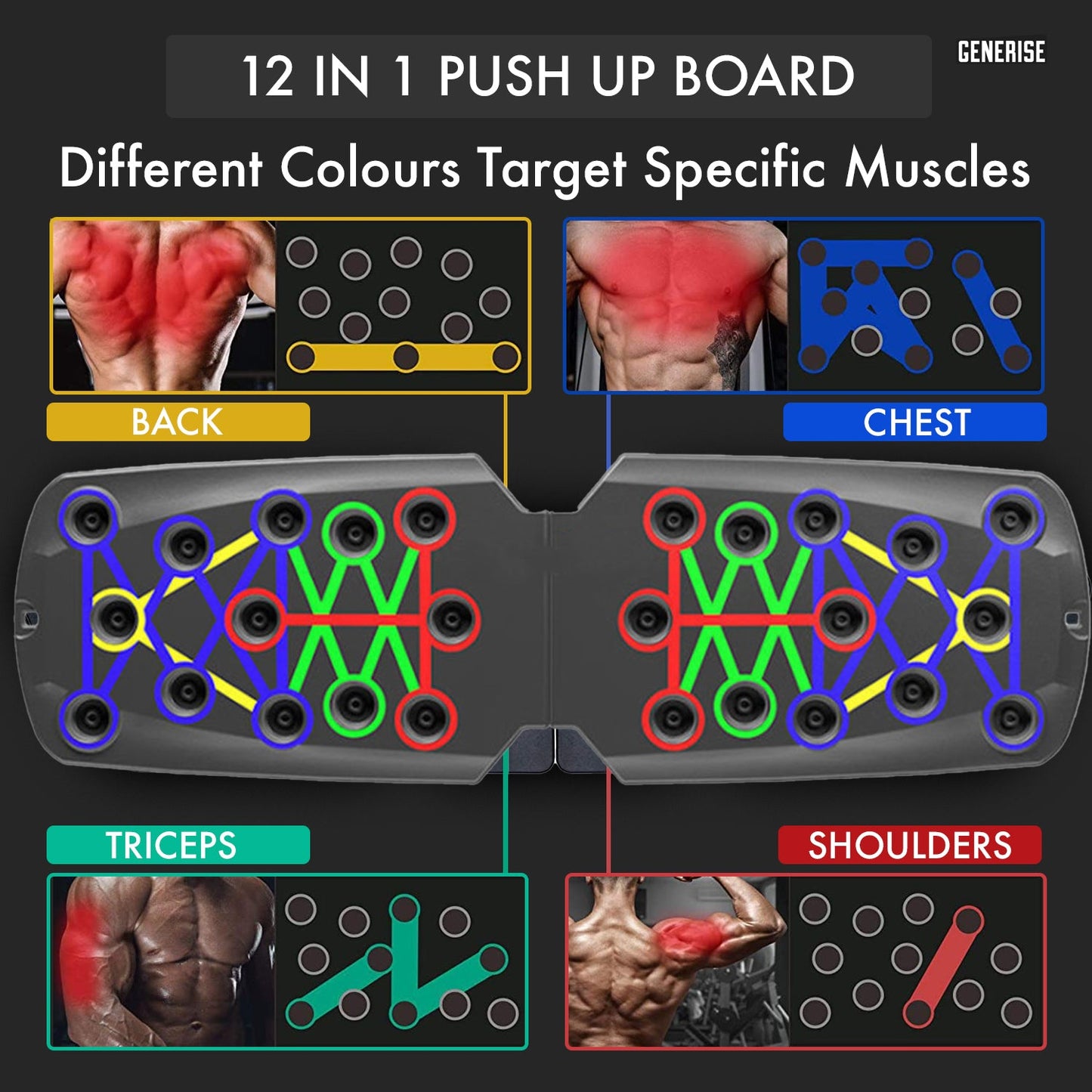 Generise Push Up Board with Storage Bag