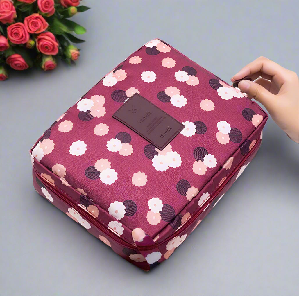 Glamza Polka Make Up Storage Bag and Travel Bag