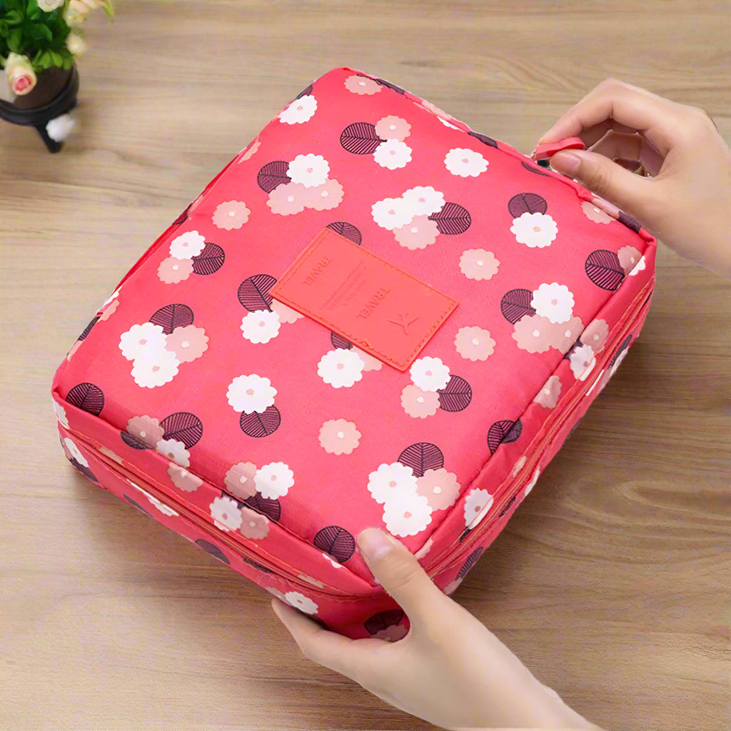 Glamza Polka Make Up Storage Bag and Travel Bag