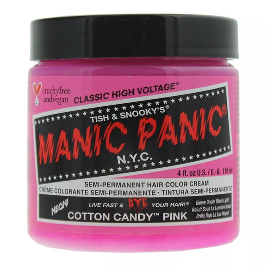 Manic Panic High Voltage Classic Semi Permanent Hair Color 118ml - Cotton Candy Pink