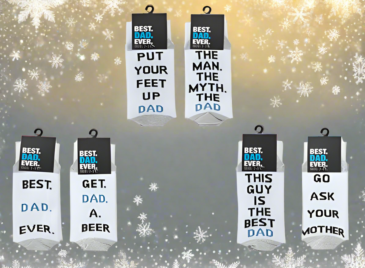 Generise Christmas Stock Filler BEST DAD EVER SOCKS - THIS GUY IS THE BEST DAD / GO ASK YOUR MOTHER