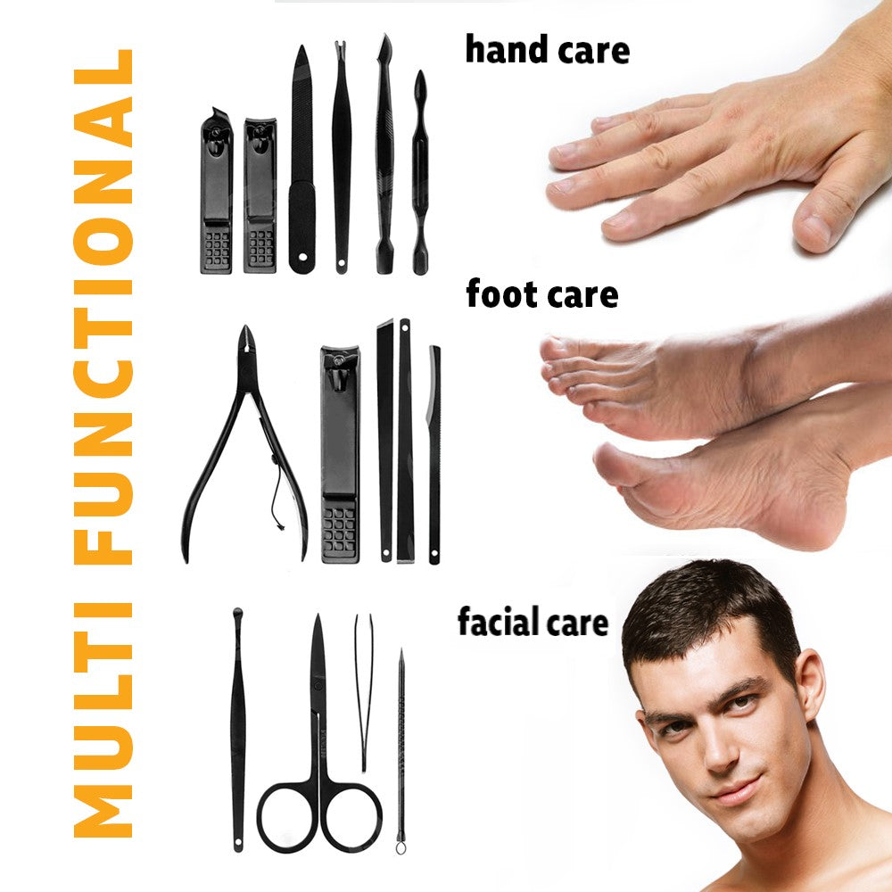 Groomarang 'The Ultimate' 15 Piece Mens Grooming Manicure & Pedicure Kit