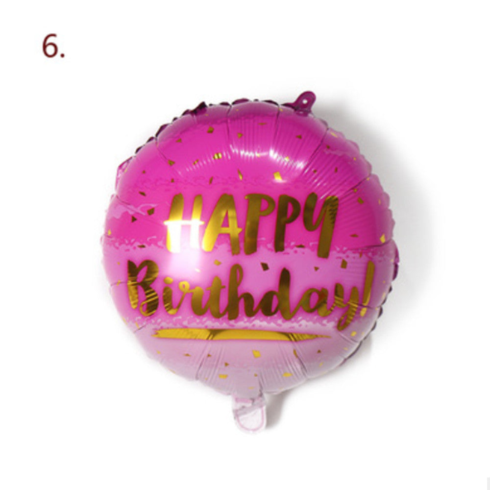 Generise Large 18" Inch Helium & Self Inflating Happy Birthday Foil Party Balloons with String and Straw