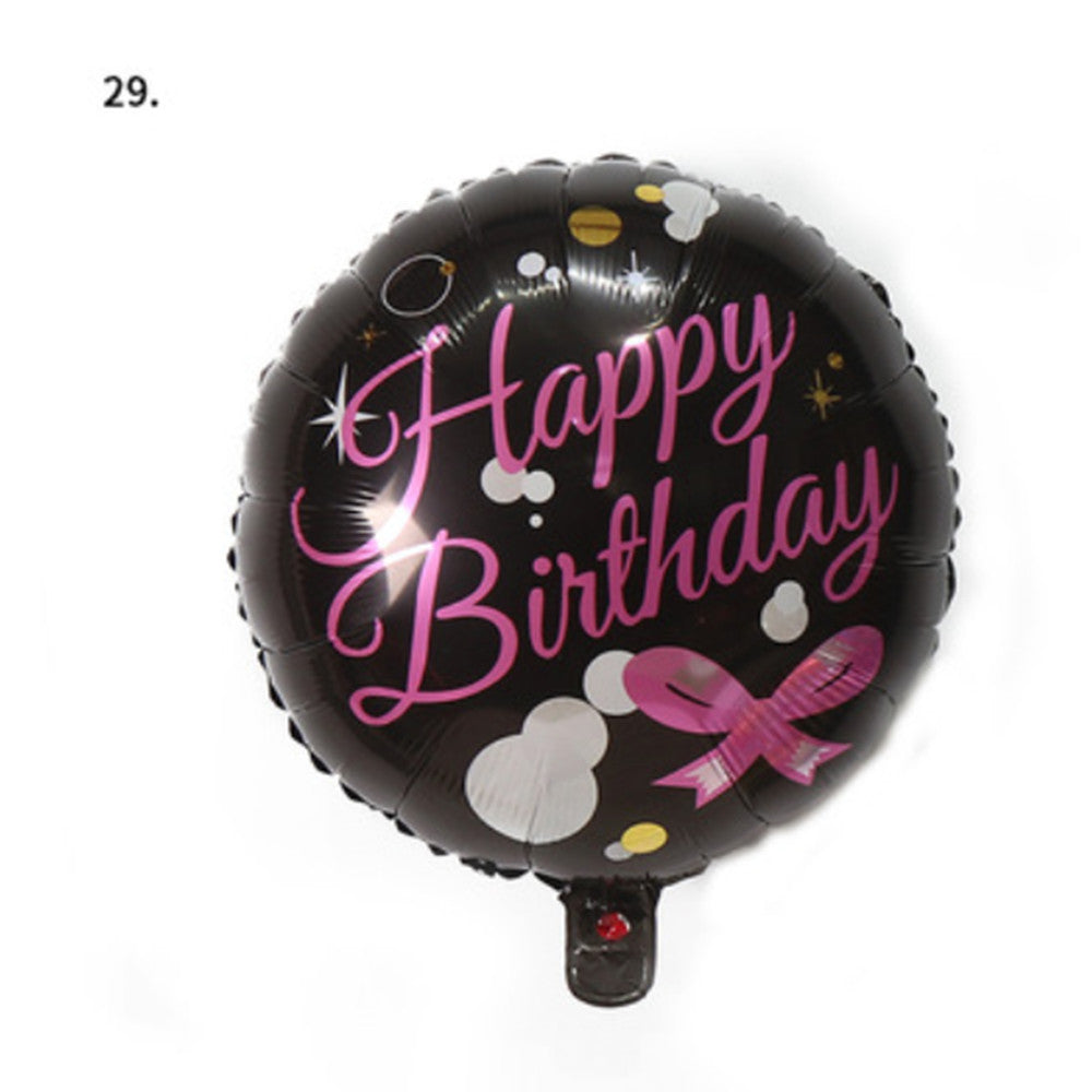 Generise Large 18" Inch Helium & Self Inflating Happy Birthday Foil Party Balloons with String and Straw