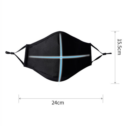 Generise Reusable Adjustable Face Mask with Filter Pocket and PM 2.5 Filter- Unisex- Black