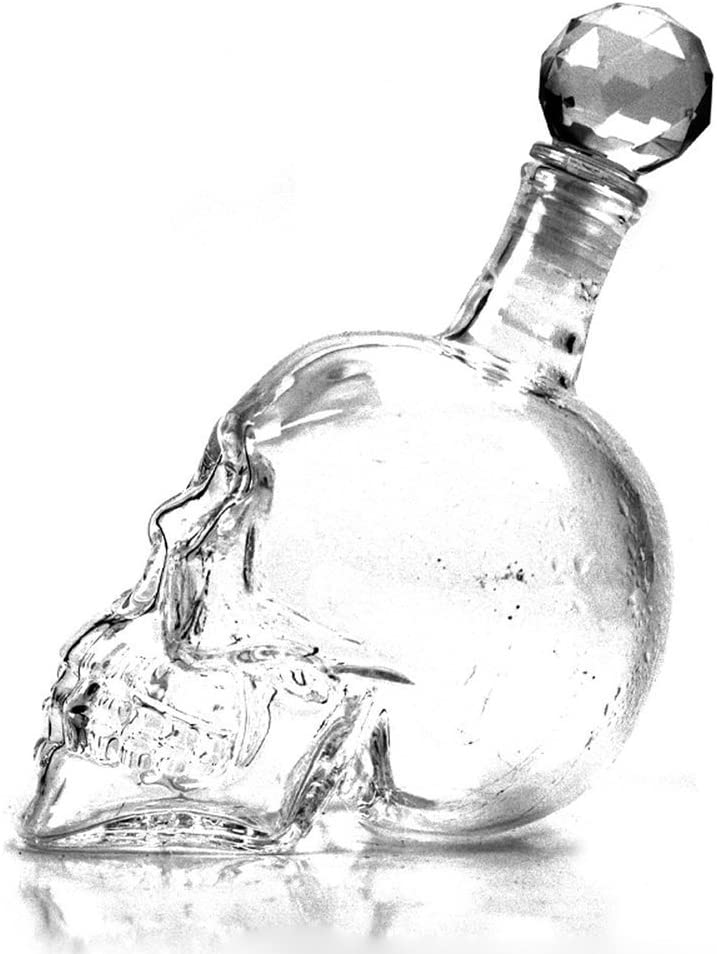 Generise 700ml Skull Decanter with 6 x 75ml Skull drinking glasses 75ml