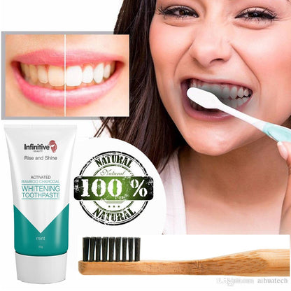 Infinitive Beauty Rise And Shine Activated Bamboo Charcoal Whitening Toothpaste