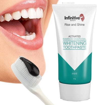 Infinitive Beauty Rise And Shine Activated Bamboo Charcoal Whitening Toothpaste