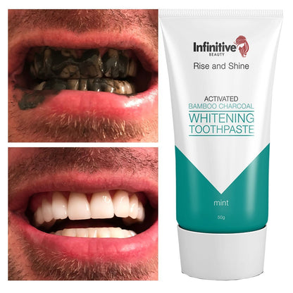 Infinitive Beauty Rise And Shine Activated Bamboo Charcoal Whitening Toothpaste