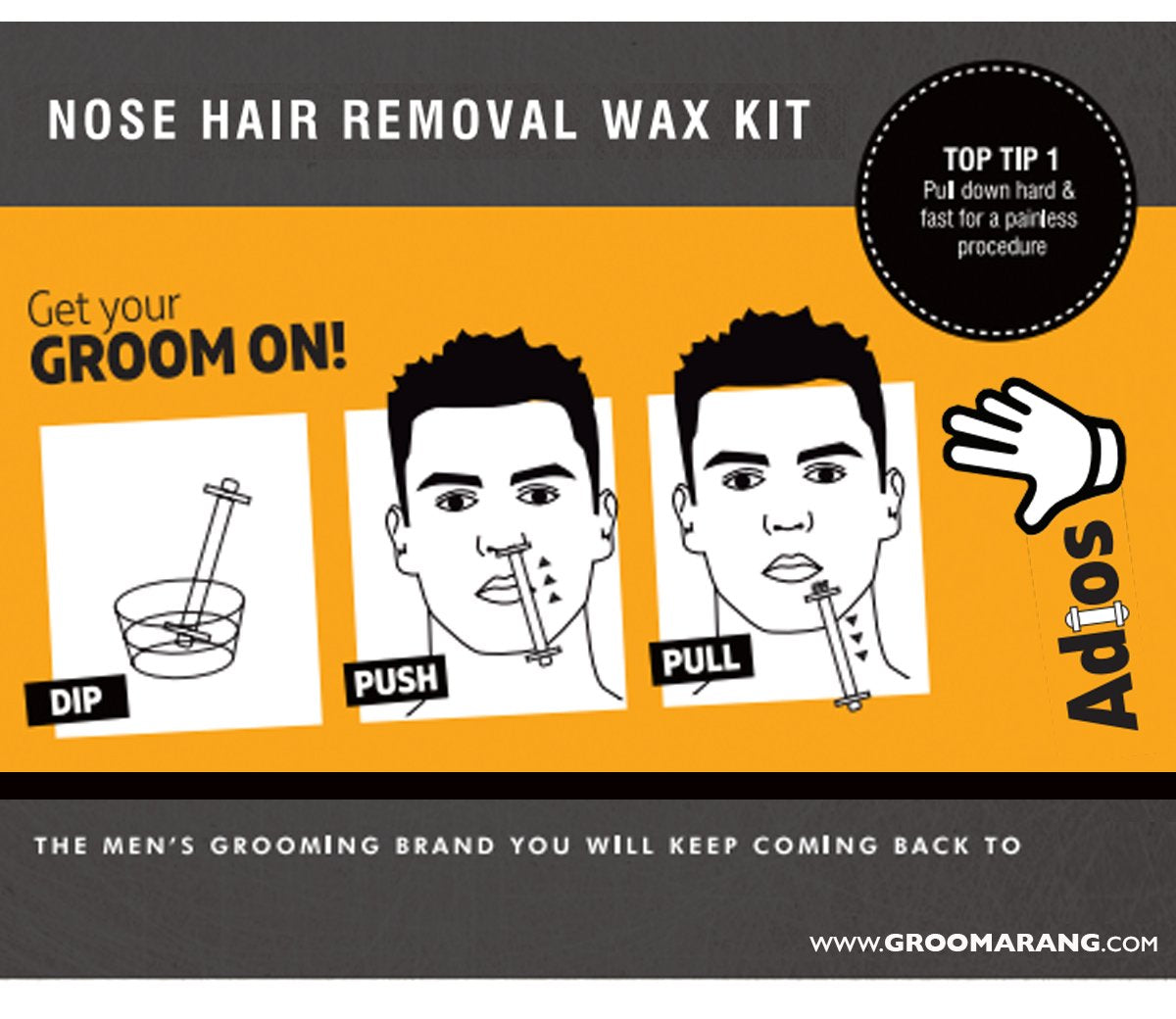 Groomarang Adios Nose Hair Removal Wax Kit
