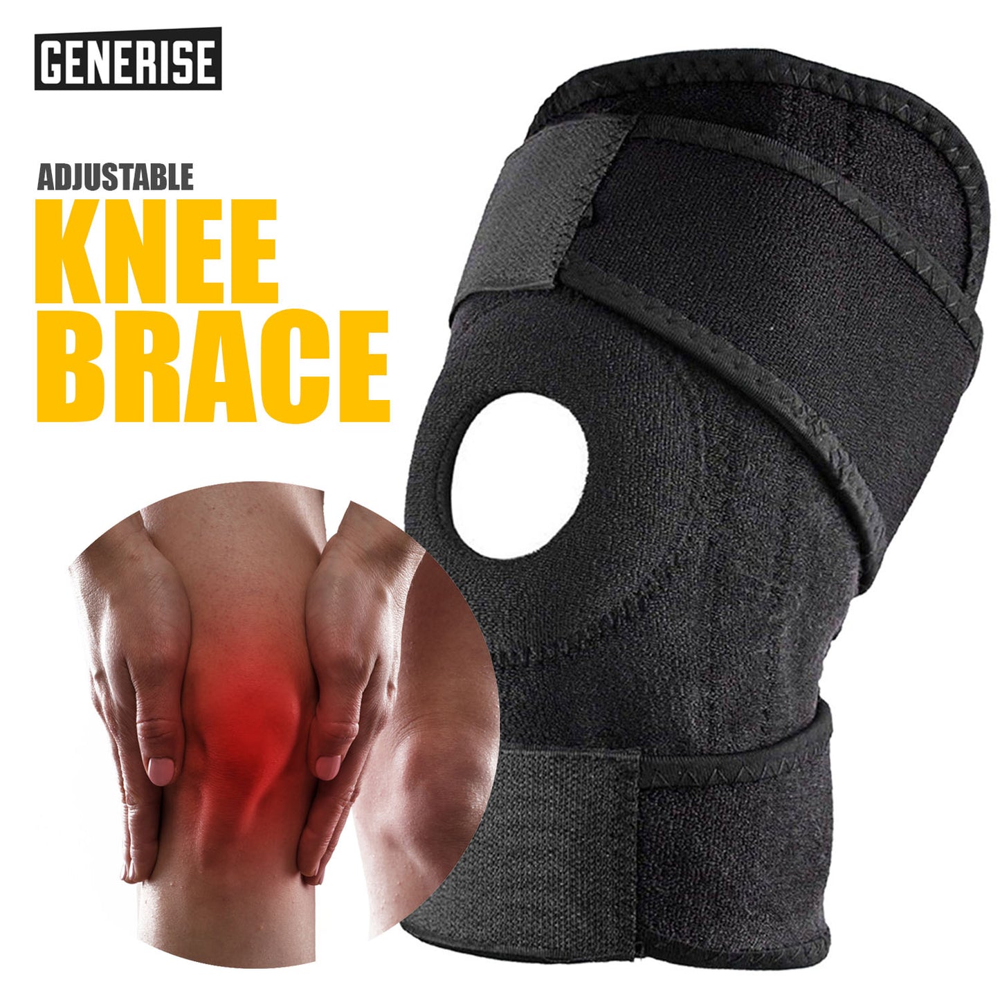 Generise Premium Knee Brace with Adjustable Velcro