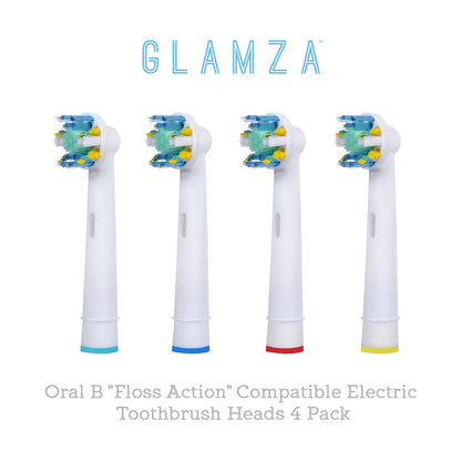 Oral B "Floss Action" Compatible Electric Toothbrush Heads 4 Pack