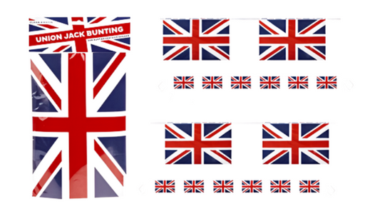 12ft Union Jack Rectangle Rayon Bunting