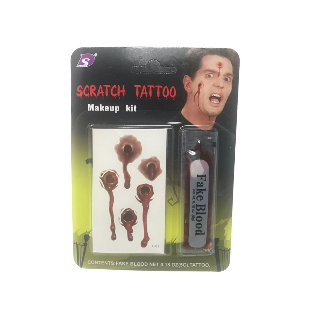 Halloween Scratch Tattoo Makeup Kit